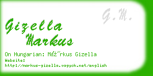 gizella markus business card